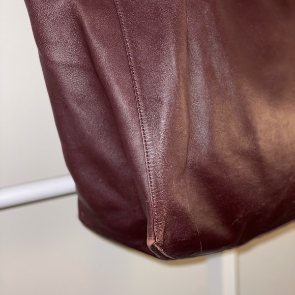 Celine Horizontal Cabas Tote Bag- Burgundy - Picture 4 of 9